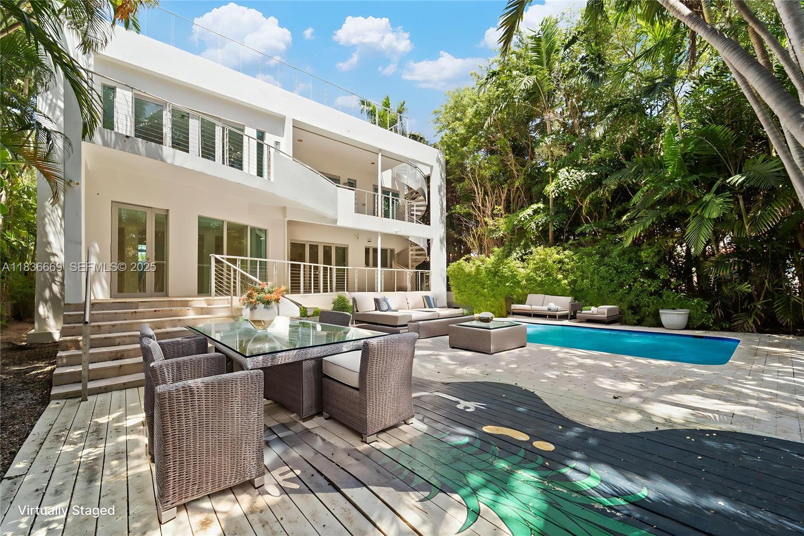 5625 North Bay Road Miami Beach, FL 33140 - Photo 4 of 40 Virtually Staged Pool Deck
