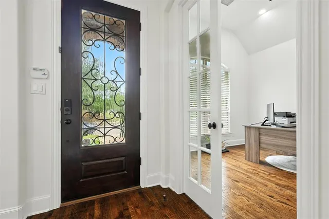 view of living room and wooden floor