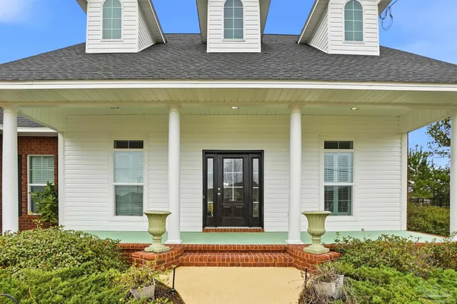 a front view of a house