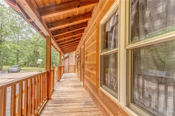 a view of a balcony