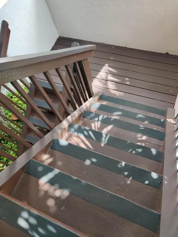 a view of a staircase