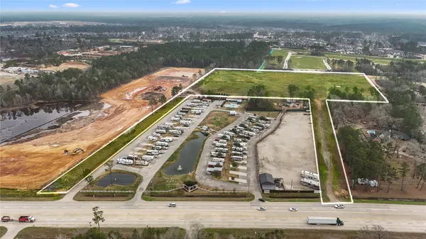 an aerial view of a city