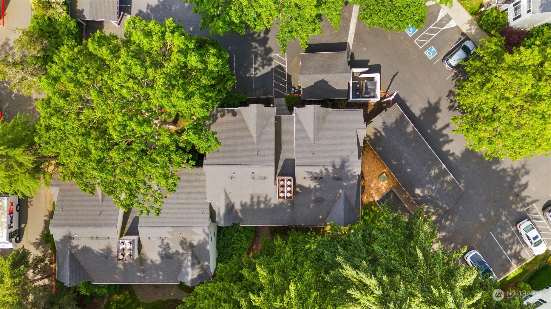 580 Front Street South, Unit C113 Issaquah, WA 98027 - Photo 27 of 31 an aerial view of a house with garden space and street view