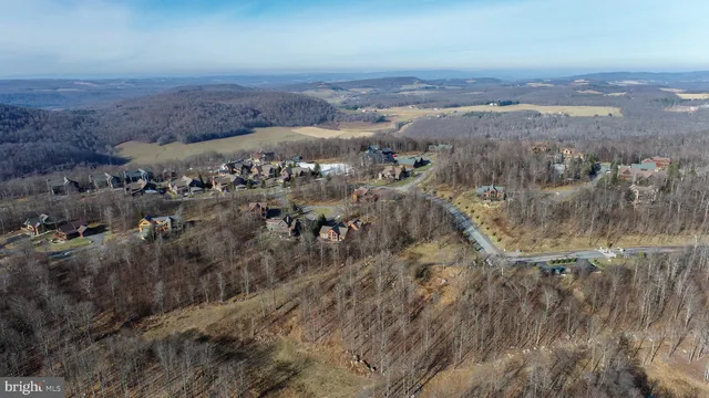 an aerial view of multiple house