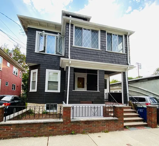 a front view of a house