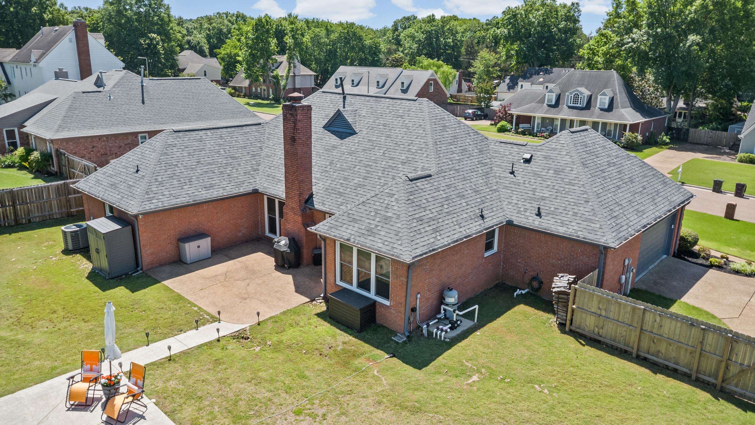 304 Spring Mill Road Collierville, TN 38017 - Photo 32 of 32 Brick exterior with a multi-pitch shingle roof