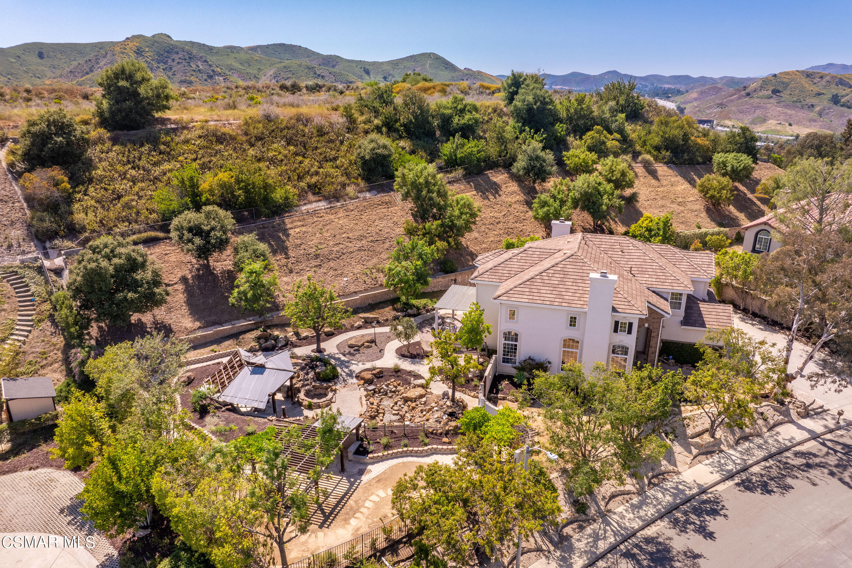 3877 Marks Road Agoura Hills, CA 91301 - Photo 50 of 53 an aerial view of house with a mountain in the background