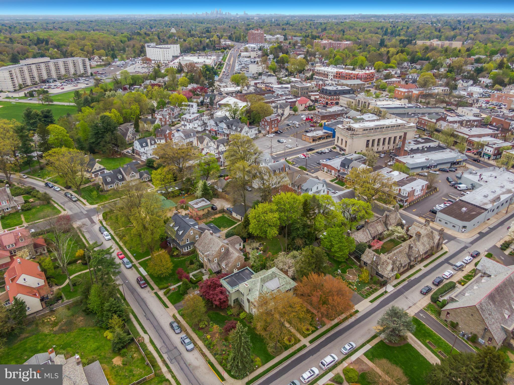 407 Vernon Road Jenkintown, PA 19046 - Photo 4 of 57 an aerial view of residential houses with outdoor space