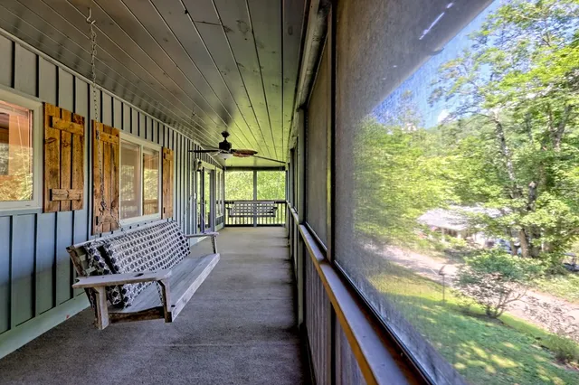 a view of an outdoor space with seating area