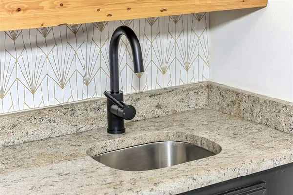 a close view of sink and tap