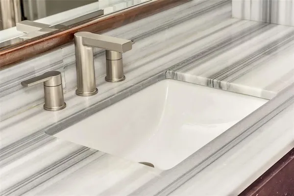 a close view of sink