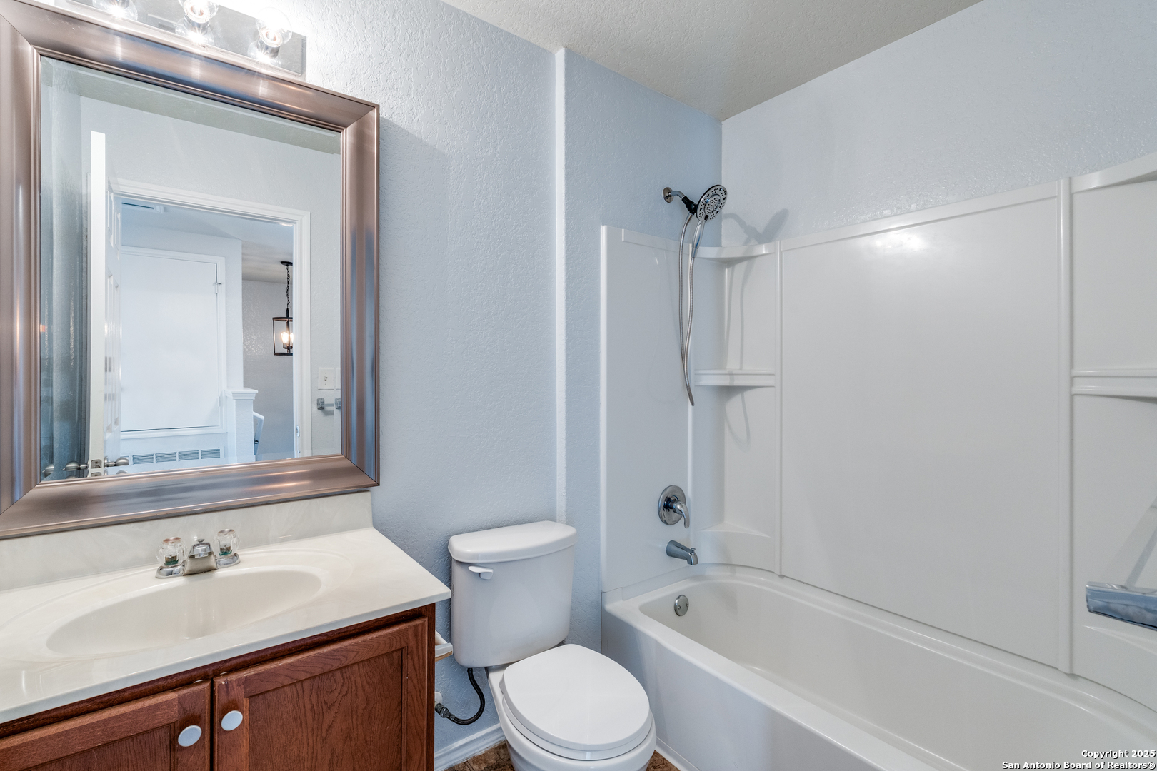 455 Walnut Crest Schertz, TX 78154 - Photo 15 of 30 a bathroom with a sink toilet tub and shower