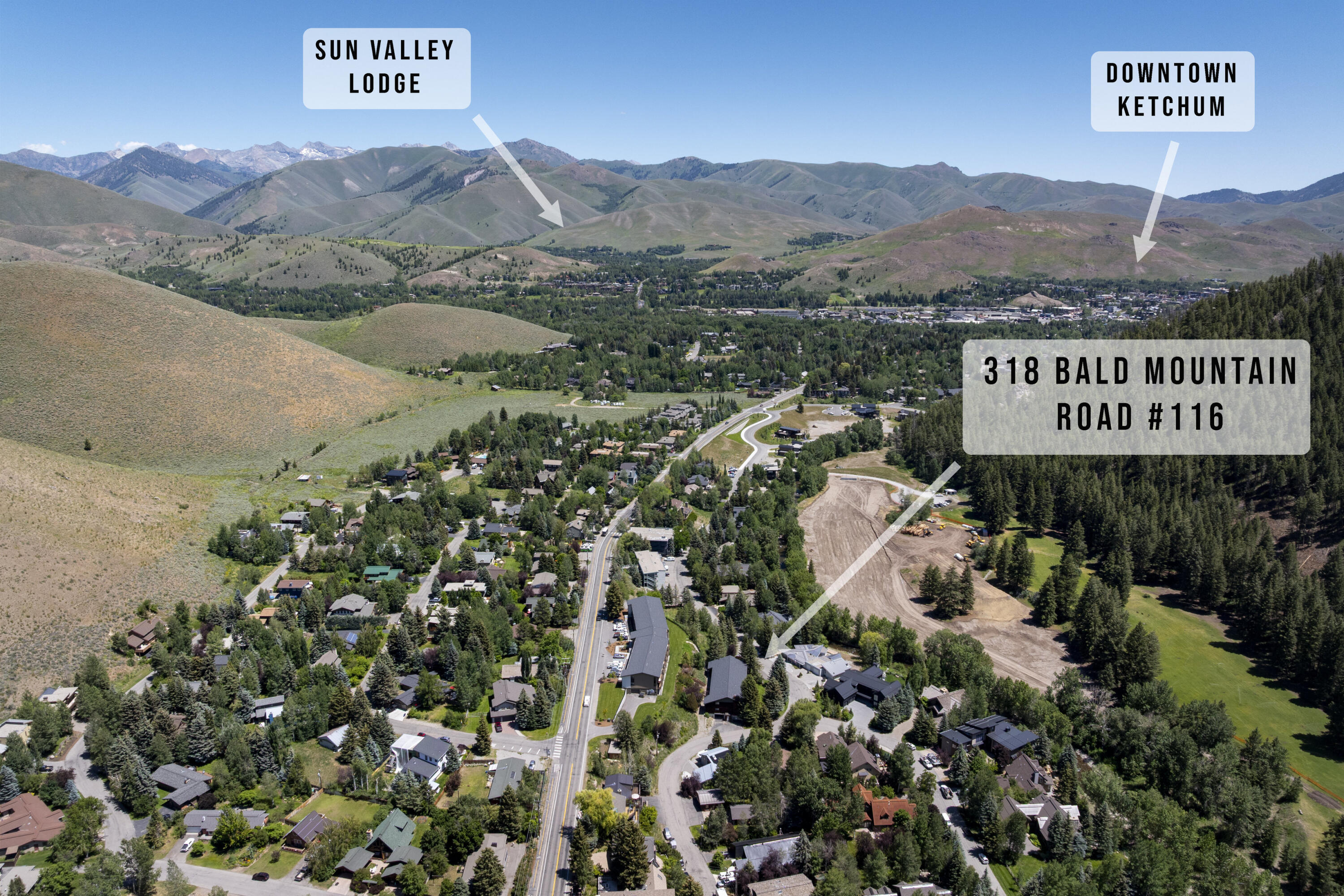 318 Bald Mountain Road, Unit 116 Ketchum, ID 83340 - Photo 17 of 17 Proximinity to SV and Ketchum