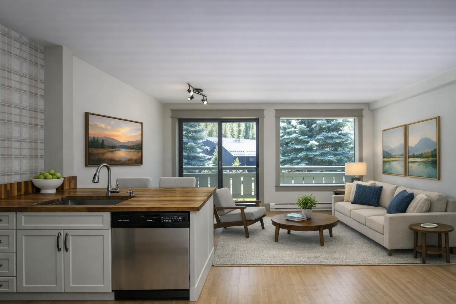 318 Bald Mountain Road, Unit 116 Ketchum, ID 83340 - Photo 7 of 17 Virtual furnished living area