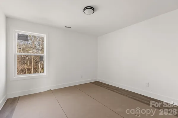 an empty room with a window