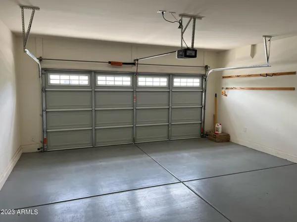 a view of a garage