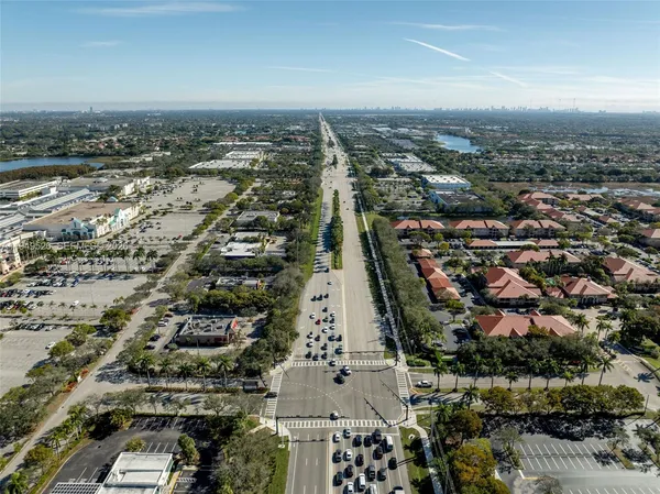 an aerial view of city