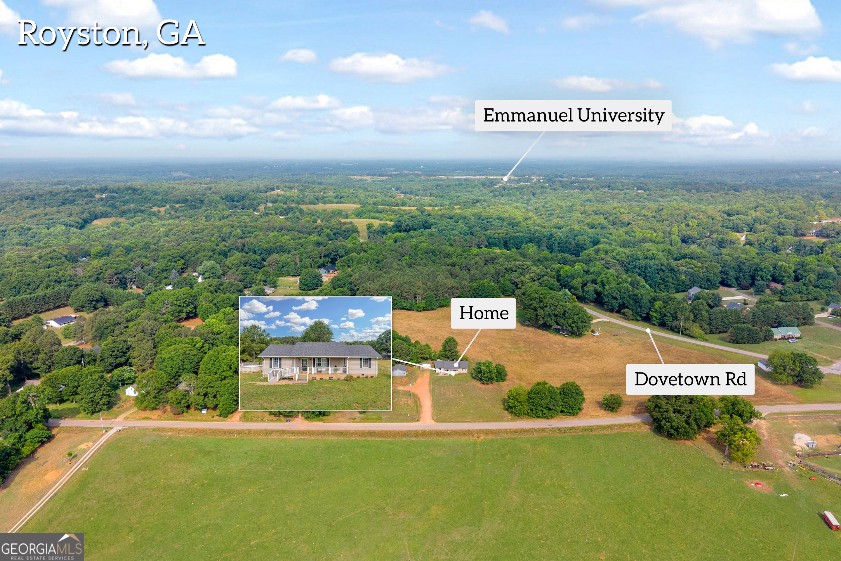 156 Shirley Road Royston, GA 30662 - Photo 27 of 29 a view of a house with a big yard