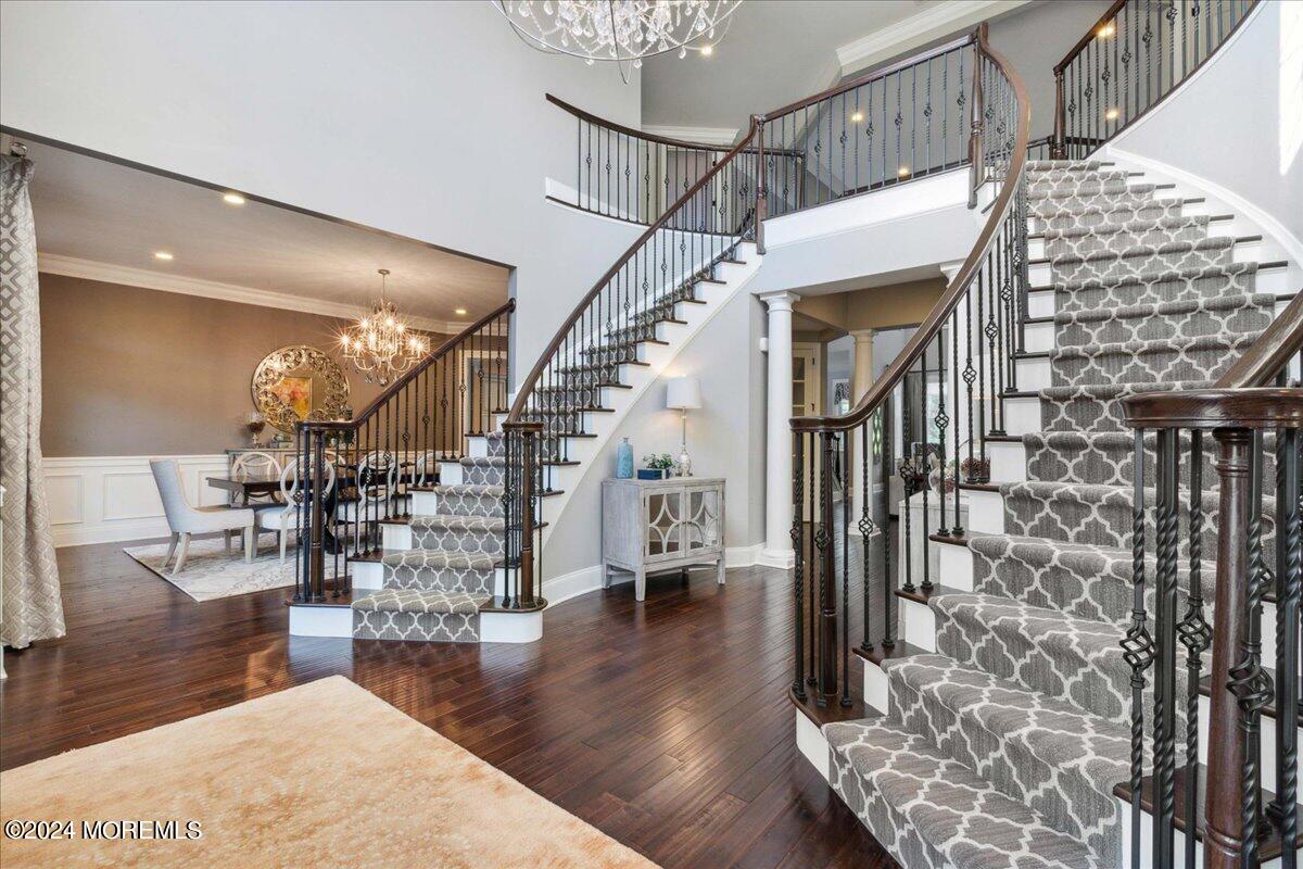 34 Windermere Road Lincroft, NJ 07738 - Photo 7 of 78 a view of entryway and hall with wooden floor