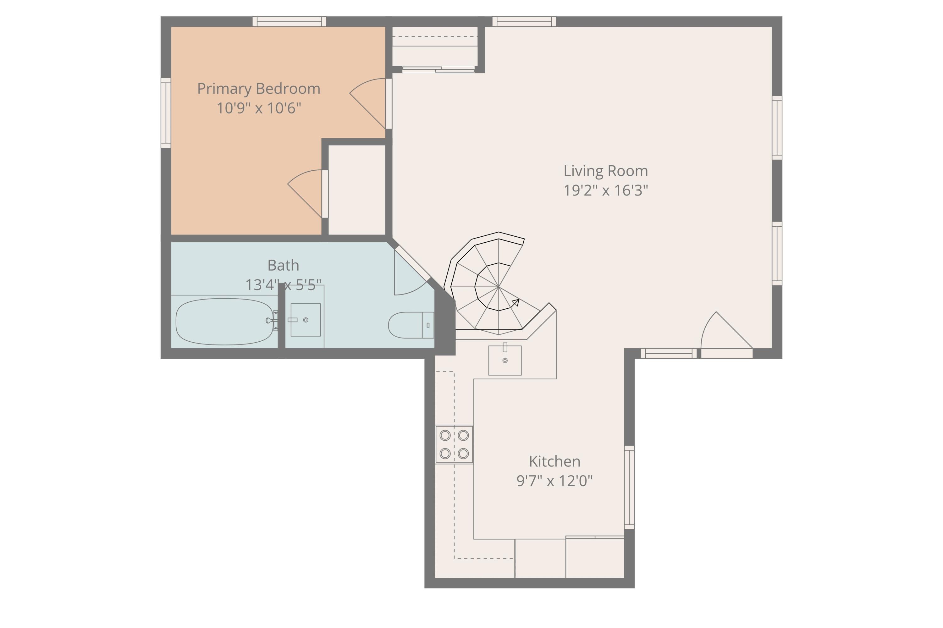 809 Grant Street Jackson, MI 49203 - Photo 48 of 49 Main Level Floor Plan