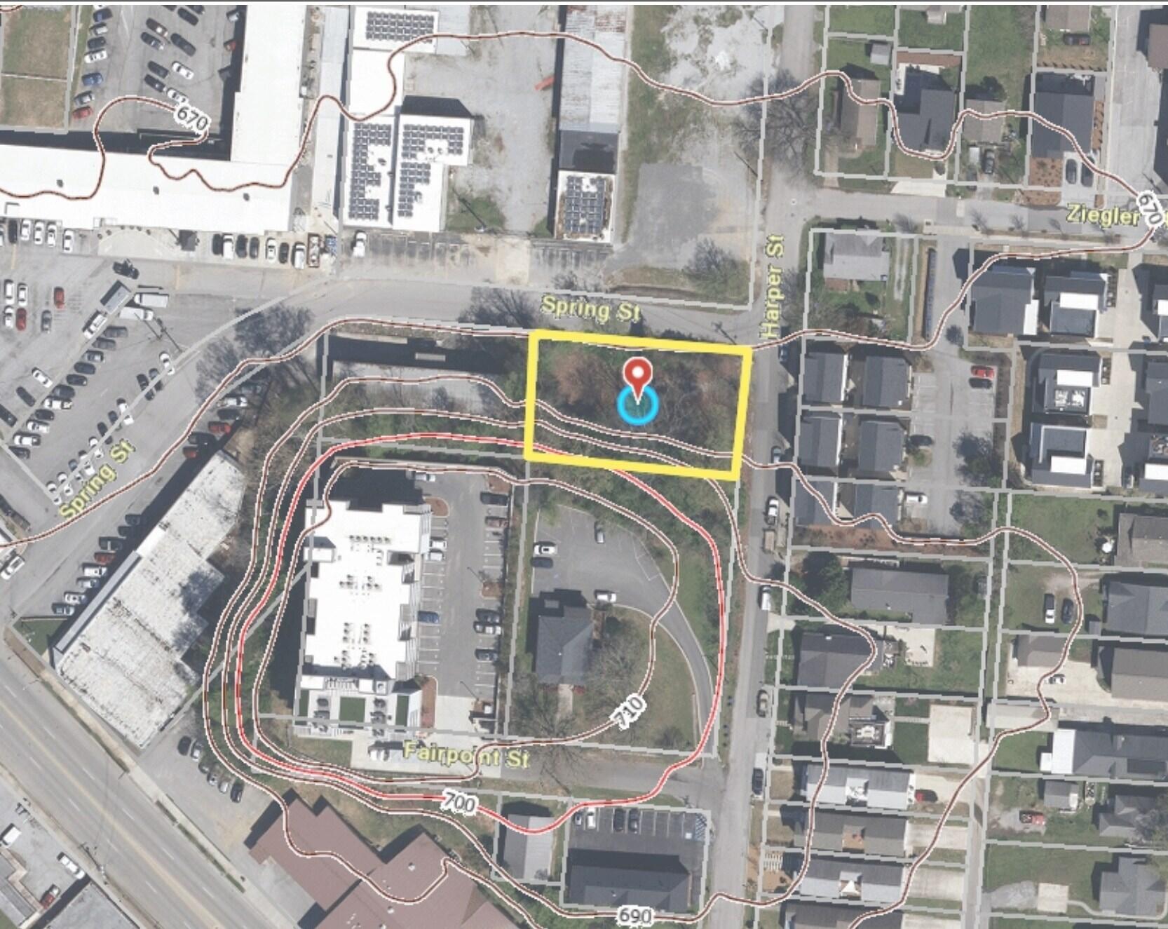 504 Spring Street Chattanooga, TN 37405 - Photo 16 of 18 Topo Map 504 Spring St conv 1