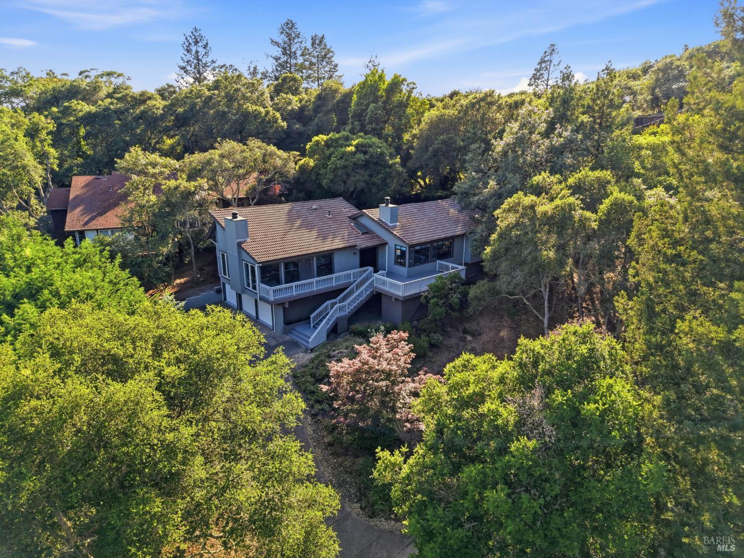 140 Massimo Circle Santa Rosa, CA 95404 - Photo 37 of 41 an aerial view of a house with a yard large trees