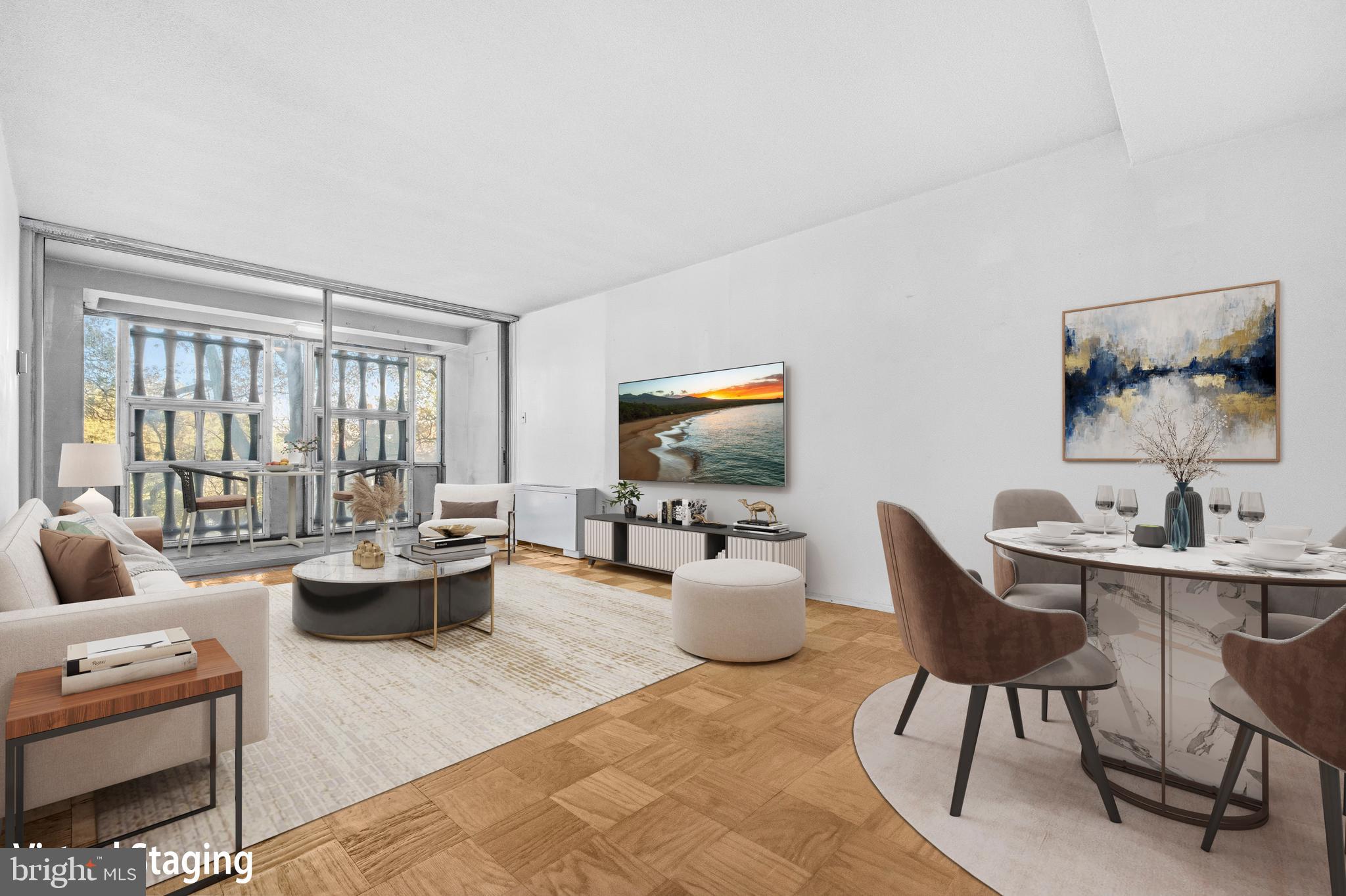 1311 Delaware Avenue Southwest, Unit S240 Washington, DC 20024 - Photo 2 of 25 a living room with furniture and a flat screen tv
