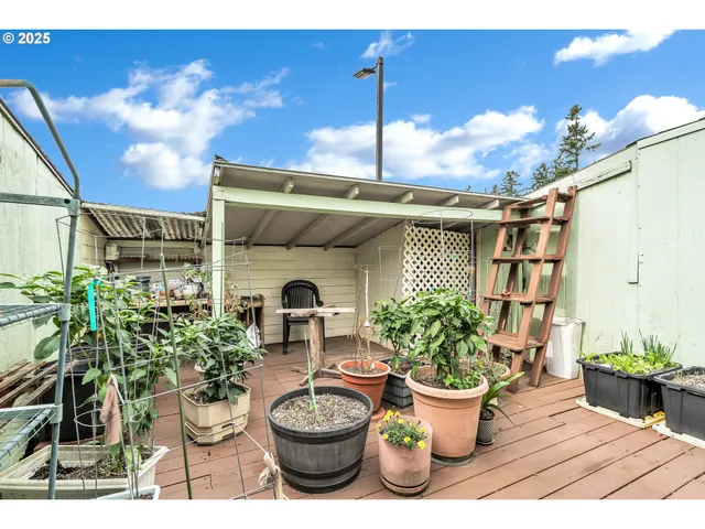 a house view with a garden space