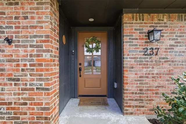a view of a door with a door