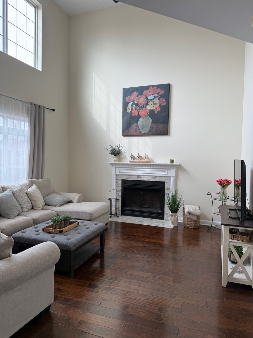 1785 Briggs Street Sycamore, IL 60178 - Photo 16 of 43 a living room with furniture and a fireplace