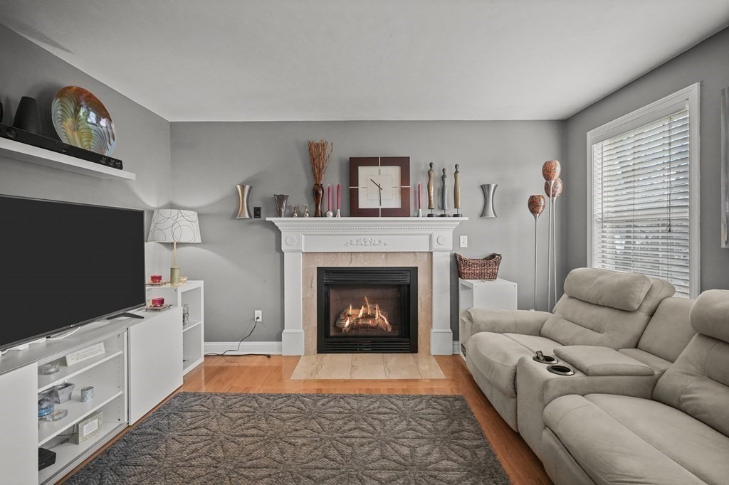 3 Carter Way Worcester, MA 01609 - Photo 2 of 32 a living room with furniture a flat screen tv and a fireplace
