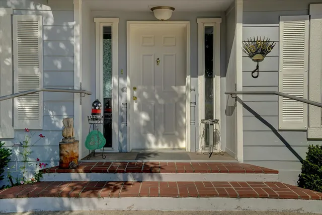 a view of a door of the house