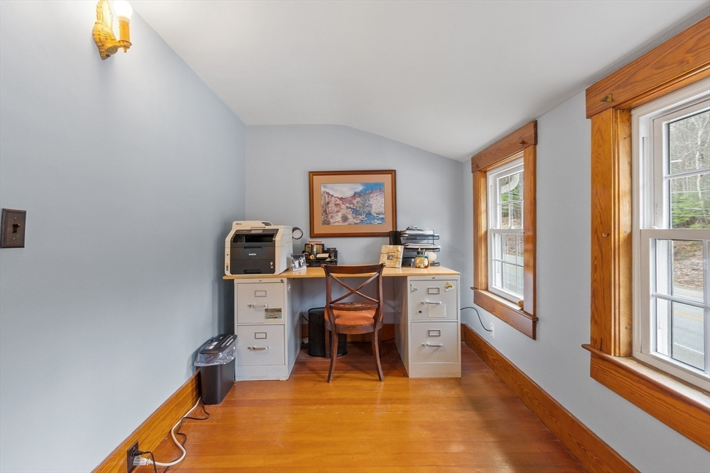 613 Petersham Road Athol, MA 01331 - Photo 28 of 41 a view of a workspace with furniture and a window