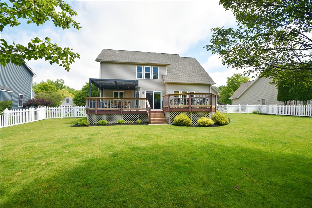 41 Ketchum Street Victor, NY 14564 - Photo 29 of 36 Back yard showing deck & pergola