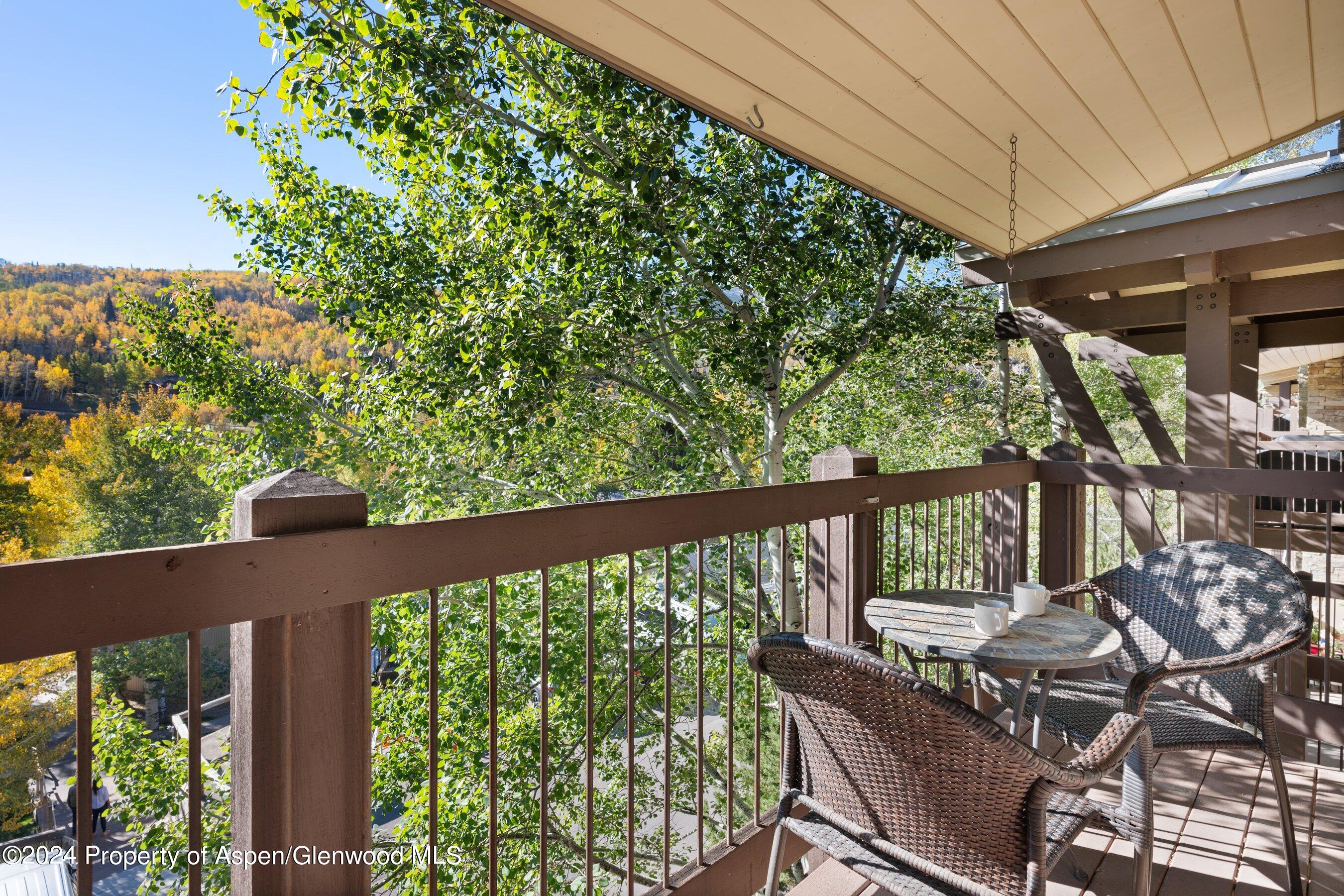 35 Upper Woodbridge Road, Unit 26EF Snowmass Village, CO 81615 - Photo 8 of 17 a view of balcony with furniture
