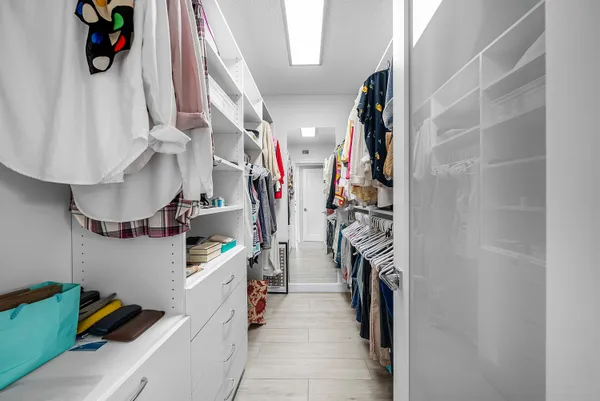 a view of walk in closet