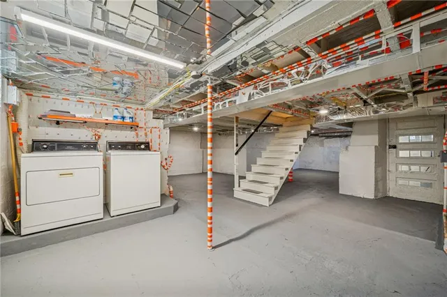 a view of storage and utility room