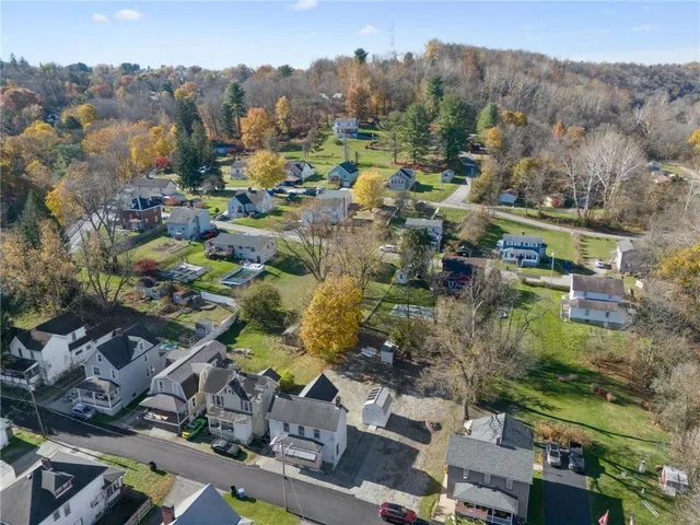 an aerial view of multiple house