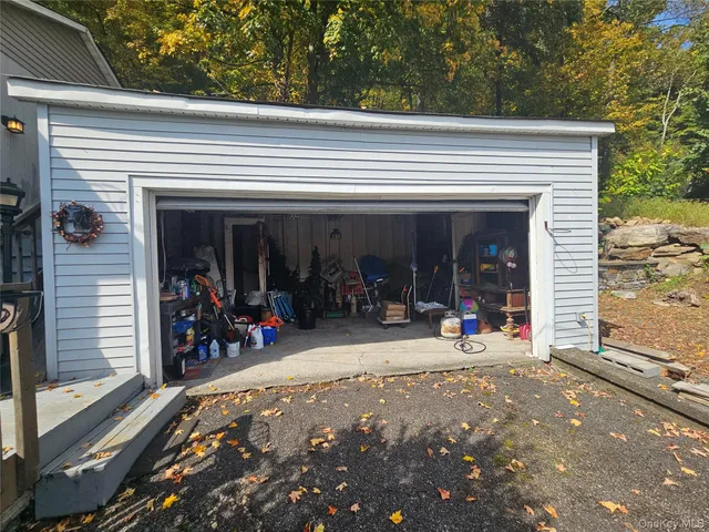 a view of a porch with a patio