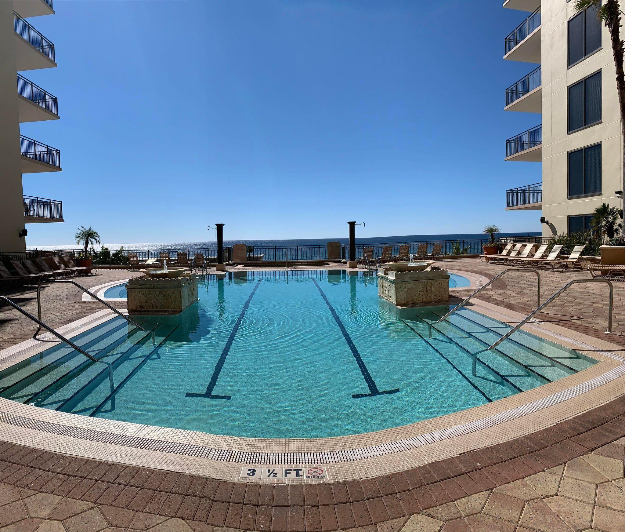 15100 Front Beach Road, Unit 919 921 Panama City Beach, FL 32413 - Photo 37 of 49 a view of outdoor space with lounge chair