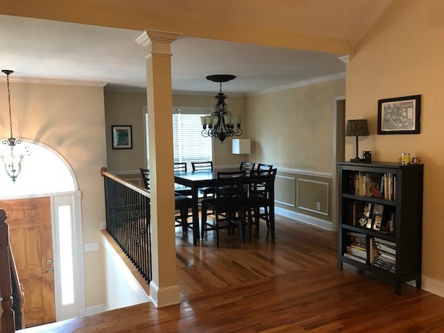 204 Ridge Point Way Macon, GA 31220 - Photo 3 of 22 a view of a dining room with furniture and wooden floor