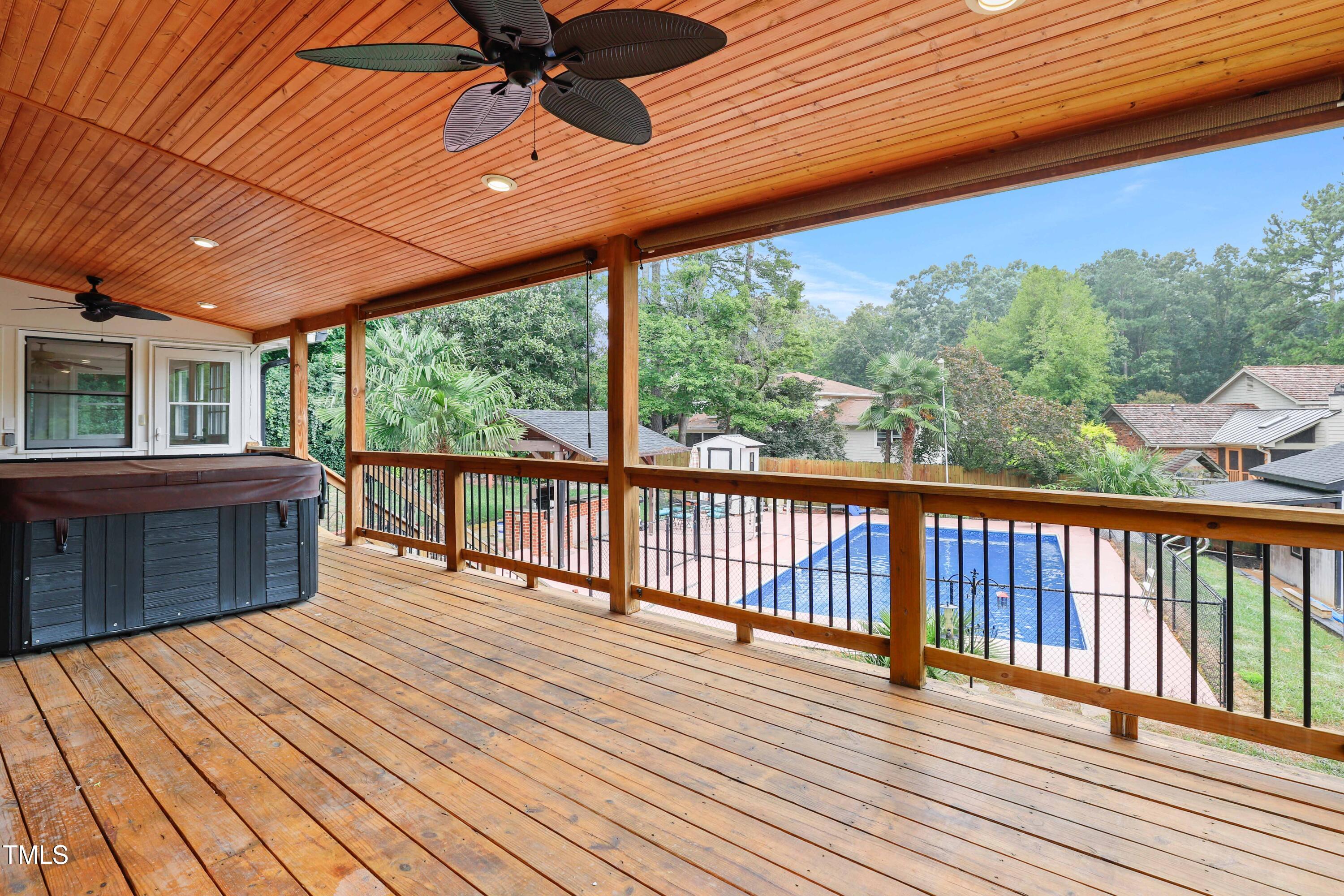 1204 Country Ridge Drive Raleigh, NC 27609 - Photo 34 of 49 a view of a balcony with wooden floor