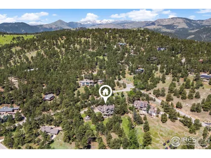 a view of a city with mountain