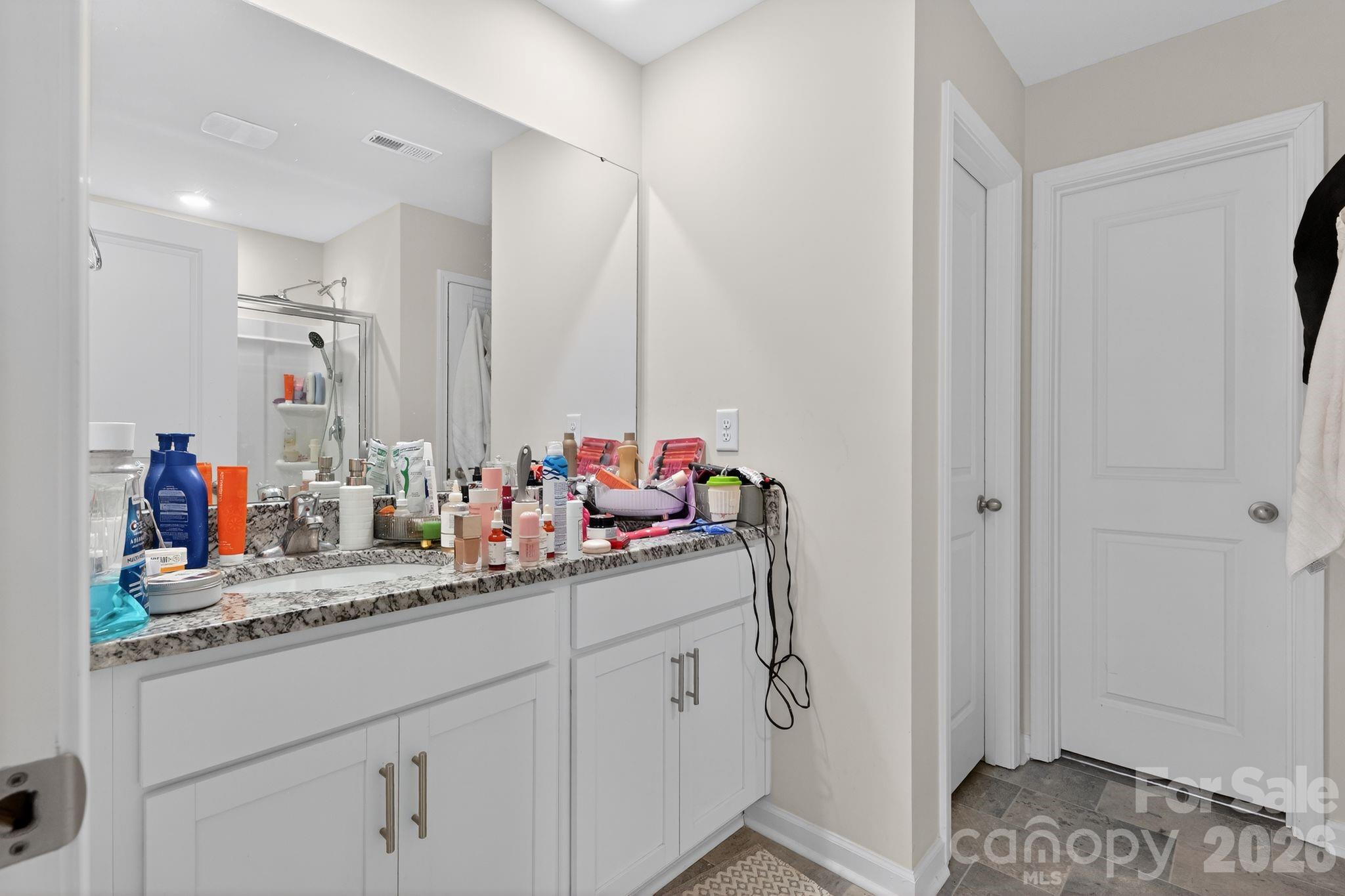 137 North Ranney Way Mooresville, NC 28117 - Photo 18 of 30 a bathroom with a double vanity sink and a mirror