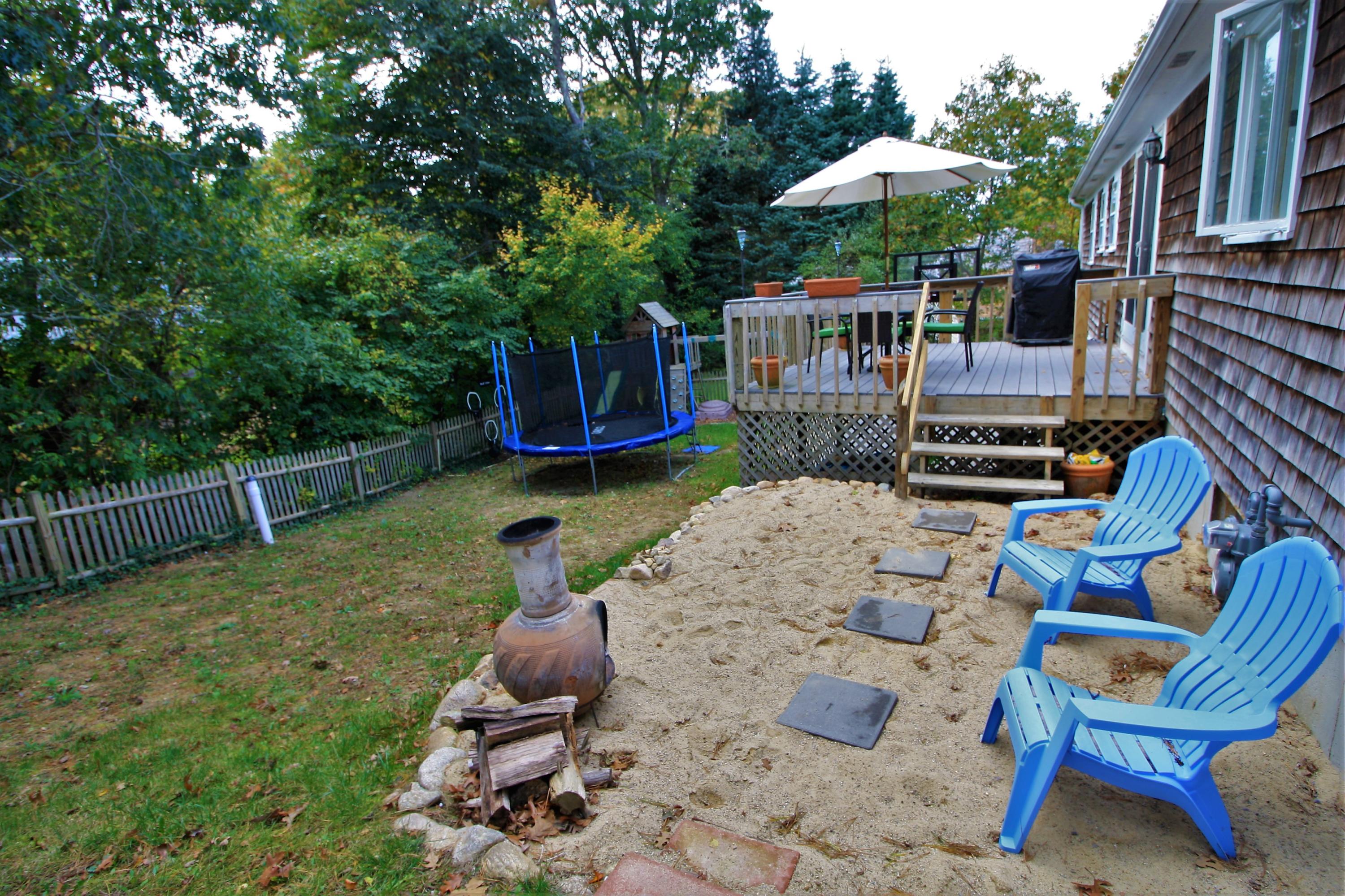 109 Pompano Road Yarmouth Port, MA 02675 - Photo 34 of 42 a view of a backyard with furniture and a table