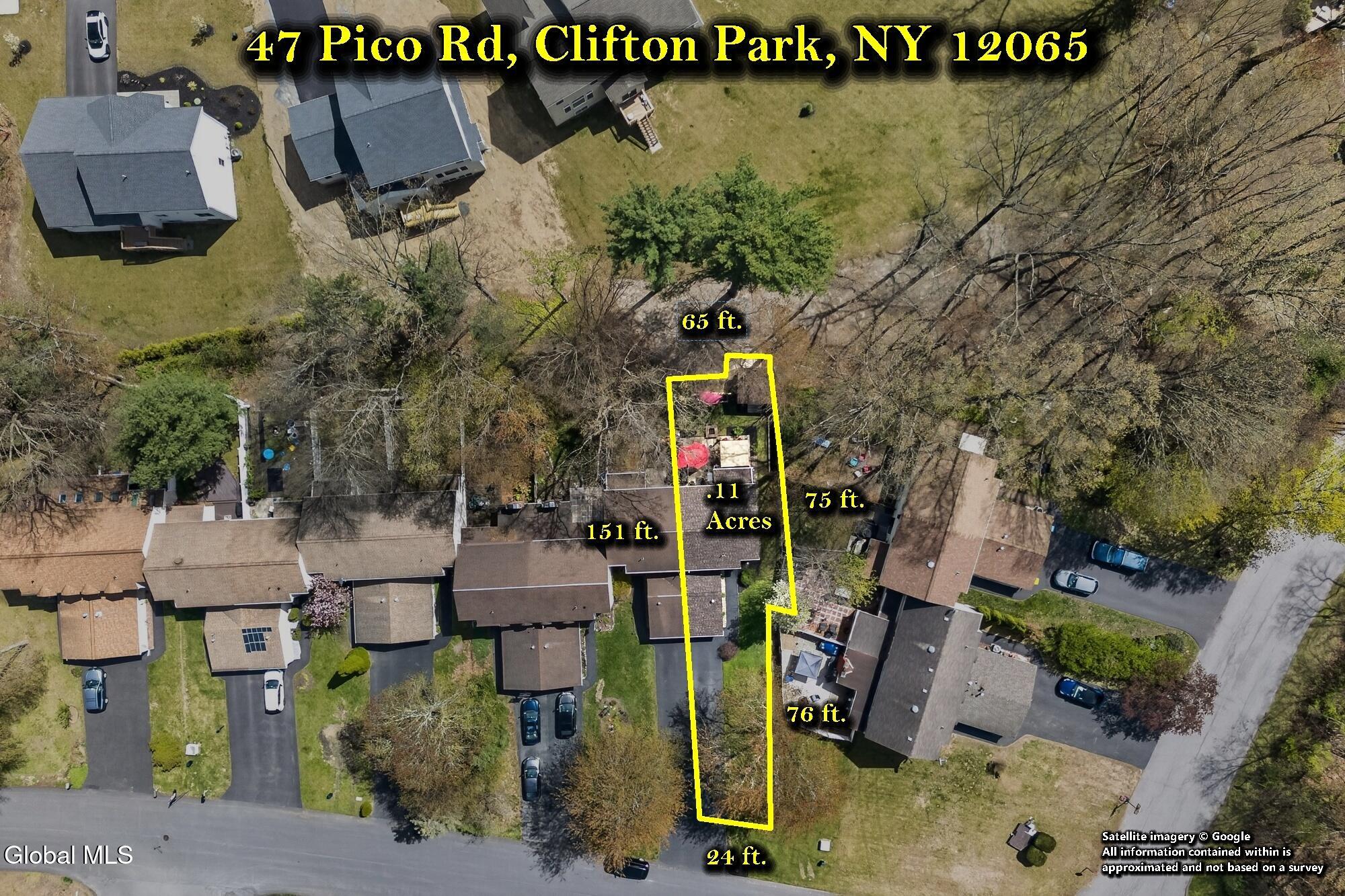 47 Pico Road Clifton Park, NY 12065 - Photo 37 of 37 Property Line Overlay - Drone