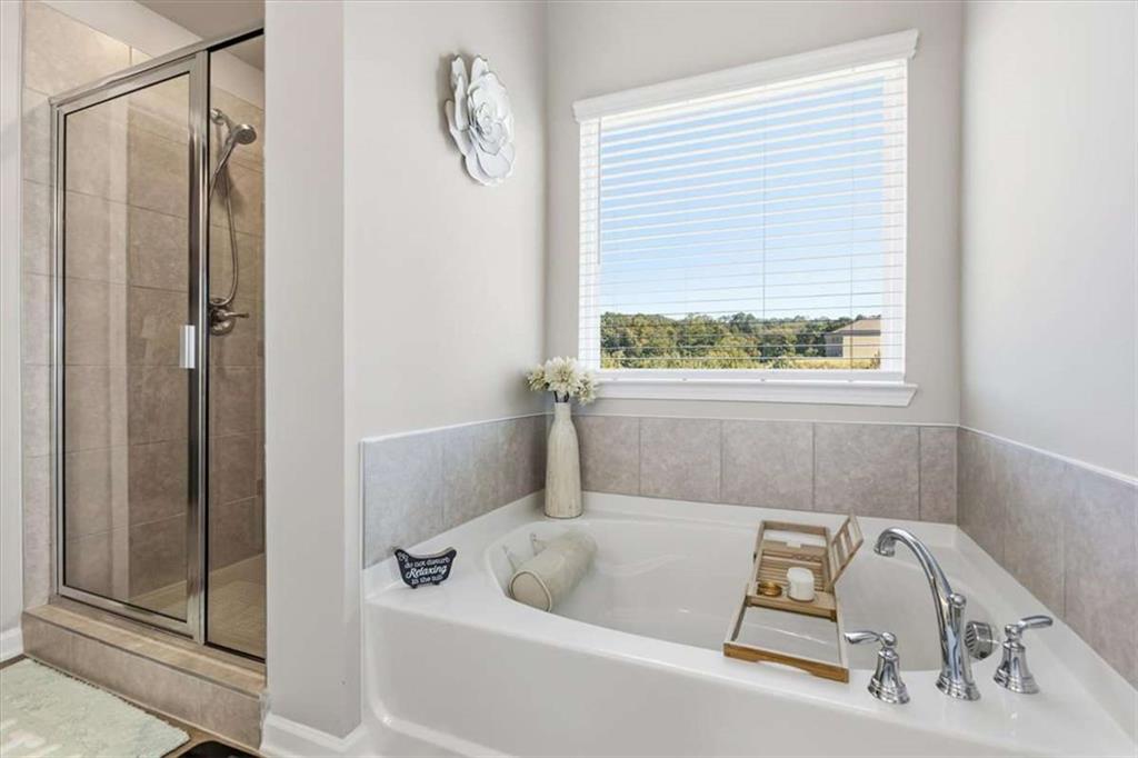 1171 Bodega Loop Locust Grove, GA 30248 - Photo 30 of 57 a bathroom with a bathtub and a window