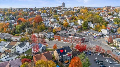 an aerial view of a city