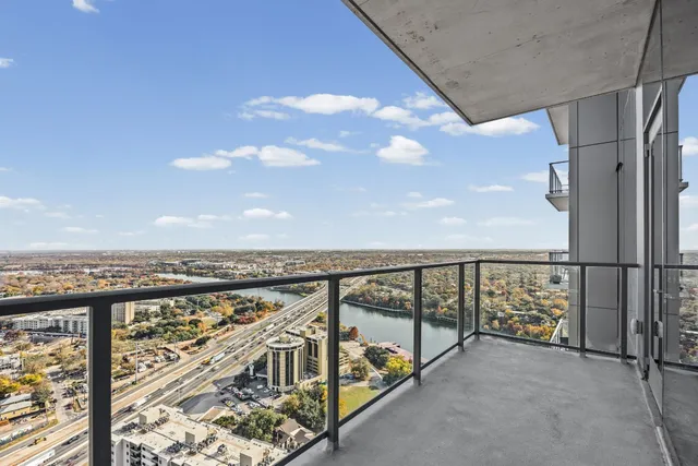 a view of ocean from a balcony
