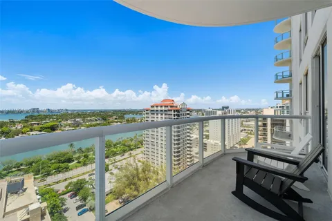 a view of lake from balcony